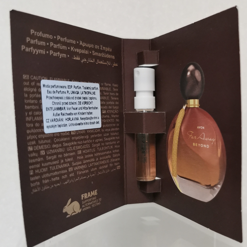 AVON Far Away BEYOND / Karte mit Sprühprobe